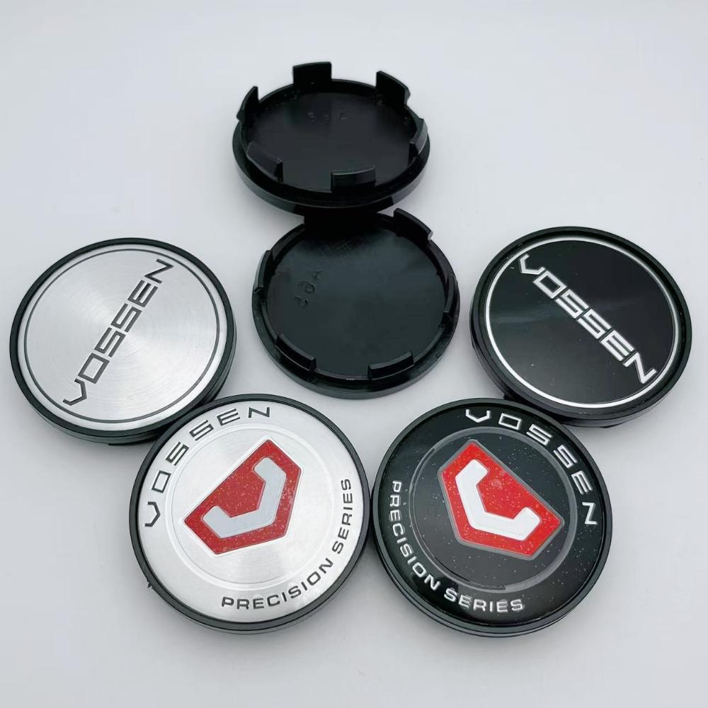 4pcs Vossen Logo Emblem Car Wheel Center Caps 65MM (59MM I.D) Wheels Hub Hubcaps Auto Rim Center Cover Replace Car Accessories