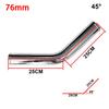 0/45/90/180 Degrees L S Type Aluminum Tube Universal 76mm 3.5inch Cold Air Intake Pipe for Racing Car Turbo High Flow