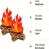 1/2 Inflatable Fake Campfire - Ideal Camping Props & Party Decor for Indoor Camping with Artificial Flame