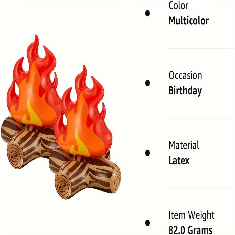 1/2 Inflatable Fake Campfire - Ideal Camping Props & Party Decor for Indoor Camping with Artificial Flame