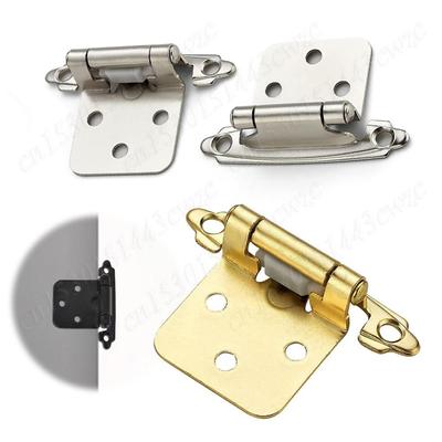 Self Closing Door Hinge with Screws Overlay Flush Cabinet Hinge Hydraulic Buffer Spring Hinge for 1/2in Overlay Cupboard Door