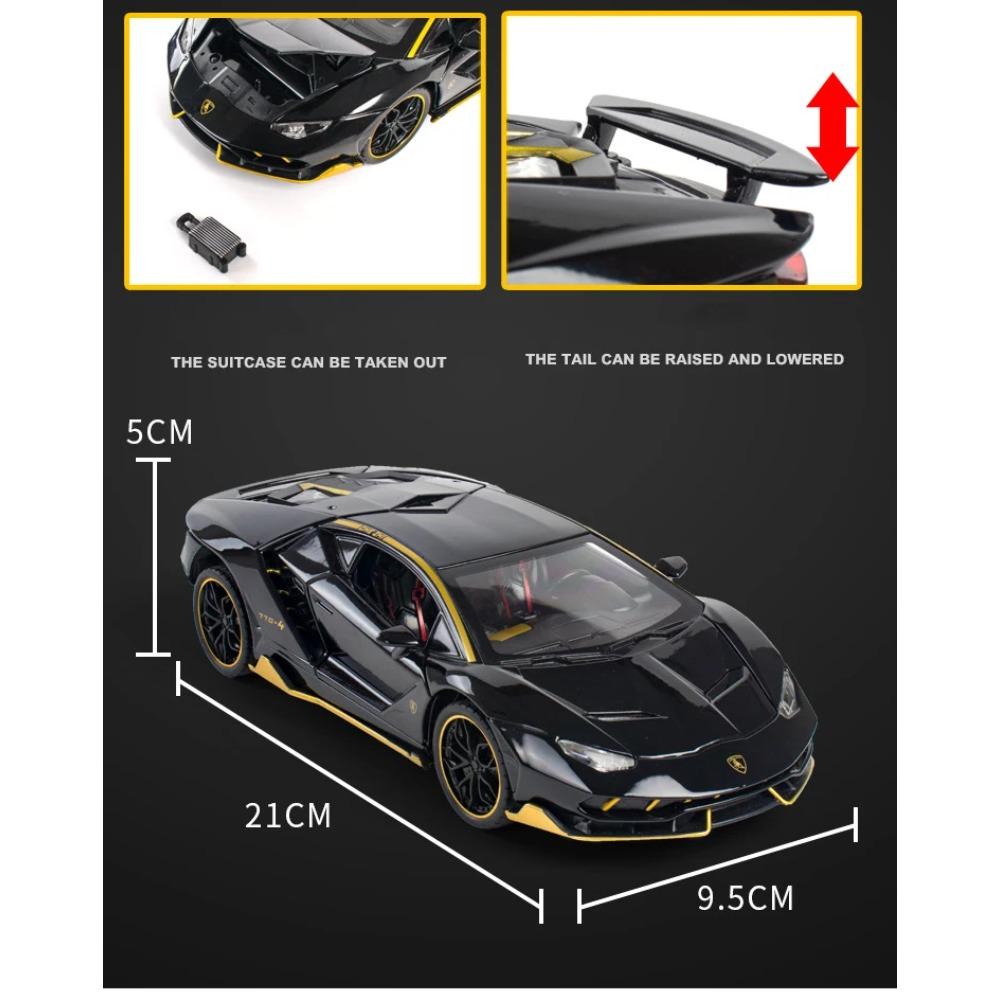 1/24 Lamborghini LP770-4 Centenario Alloy Sports Car Model Diecast Sound Super Racing Lifting Tail Hot Car Wheel for Children Gifts