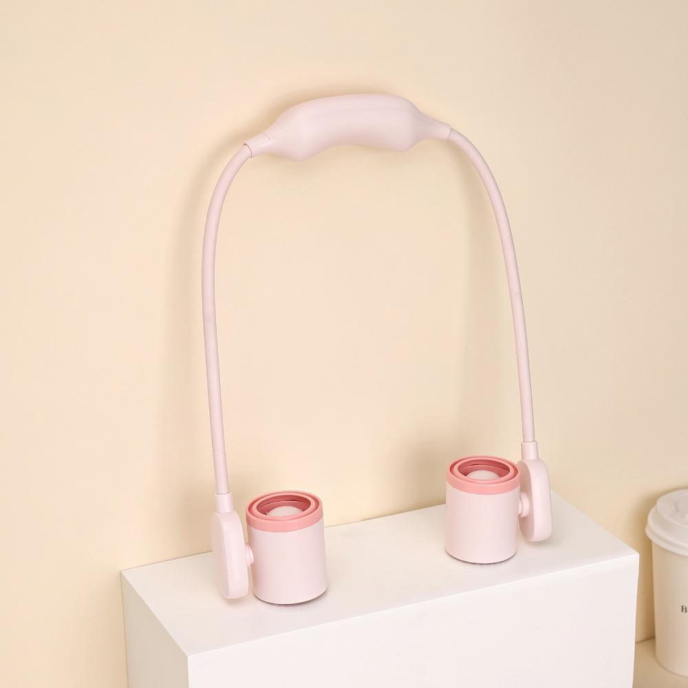 2026 USB Charging Neck Fan: Portable, Foldable, Leafless High-Speed Turbine for Outdoor Use 1200mAh Battery