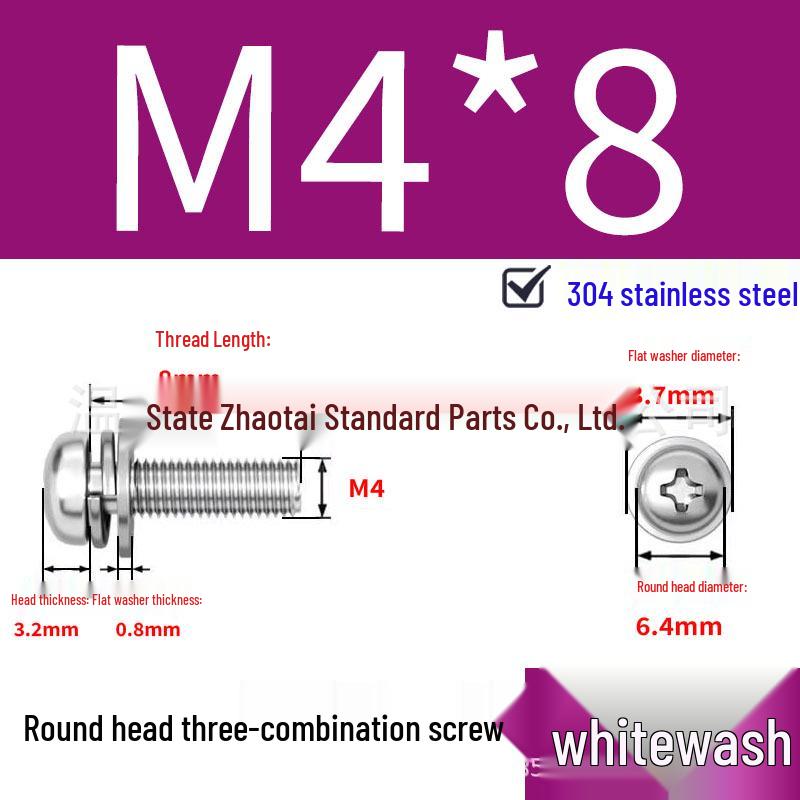 304 Stainless Steel Small Pan Head Phillips Screw
