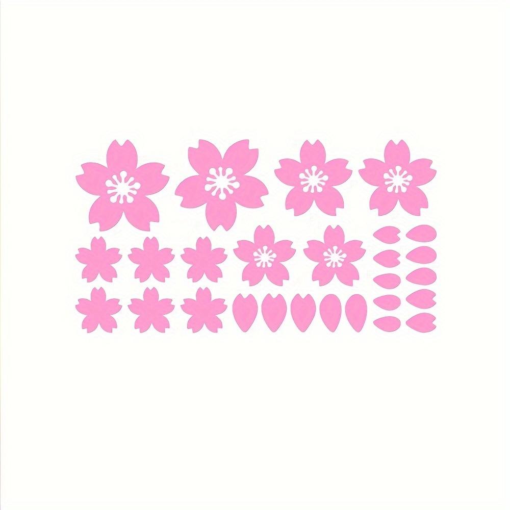 27pcs Cherry Blossom Car Stickers Sakura Decals Vinyl Waterproof Tuning Auto Accessories for Windshield Window Motorcycle