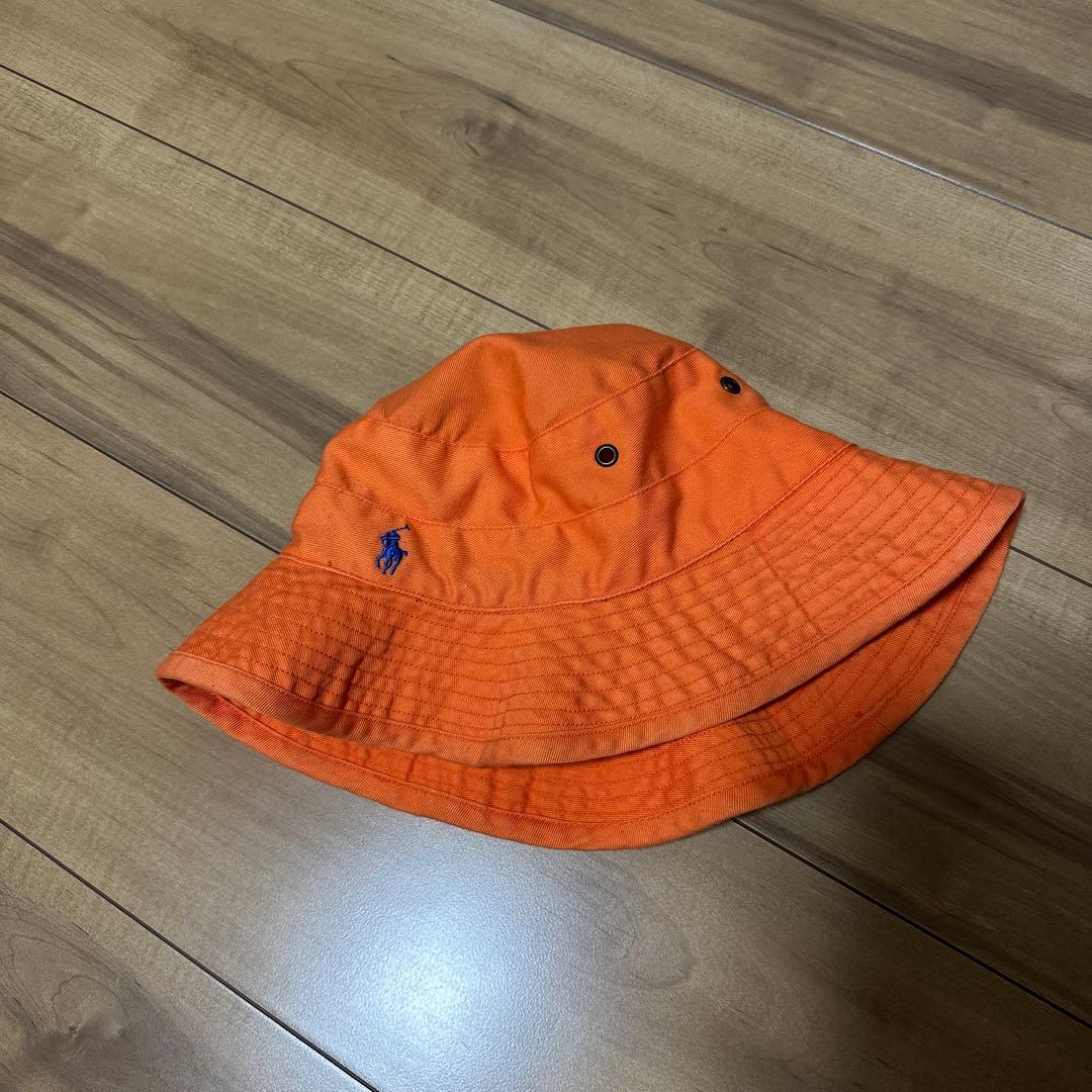 Used Polo by Ralph Lauren USA Bucket Hat Orange