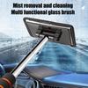 Car Glass Defogging Brush Stainless Steel Telescopic Rods Front Windshield Roof Automobile Glass Defogging Brush