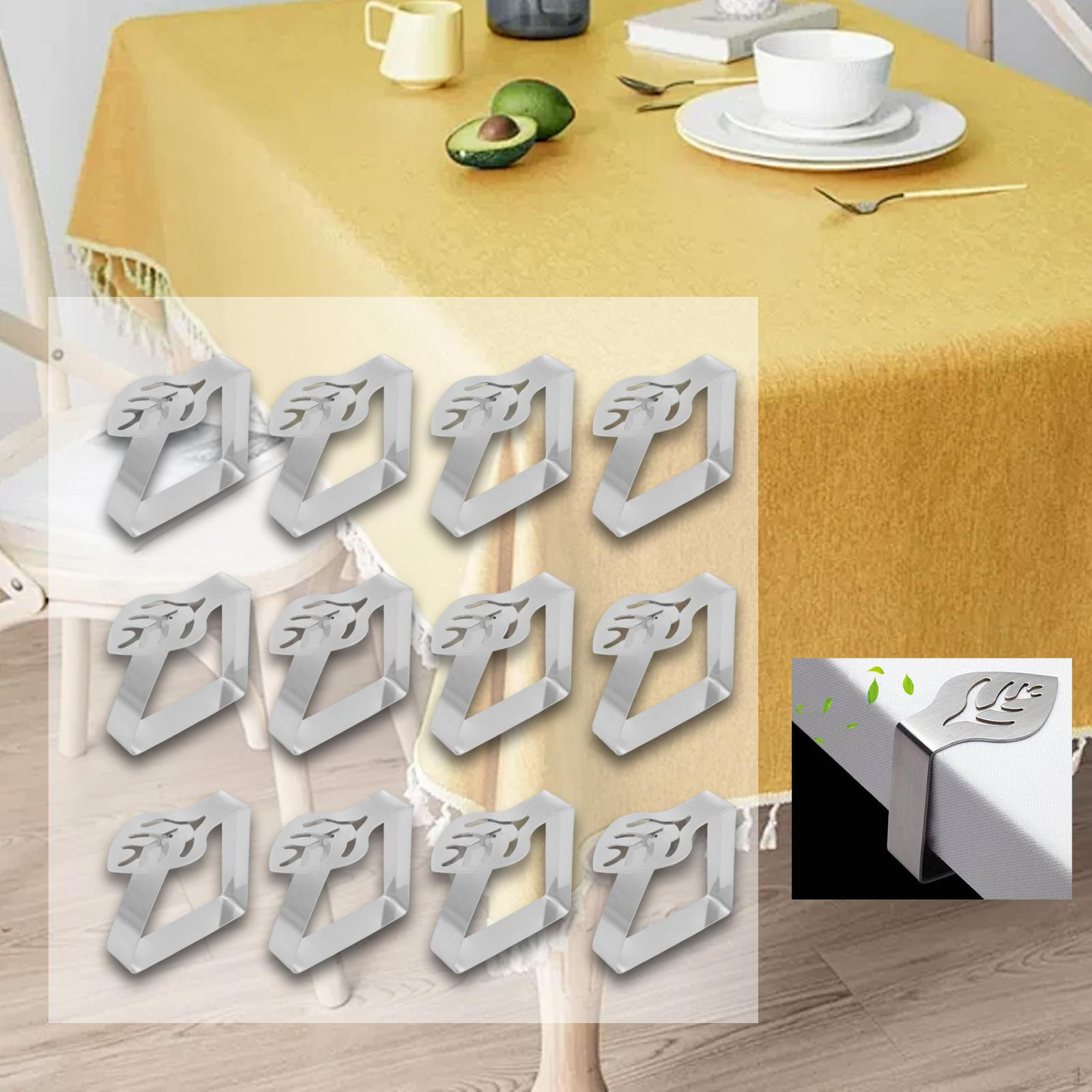 

12 Pieces Picnic Tablecloth Clips ,Table Cloth Holders ,Essential Holding Clip for Home Leaf Shape