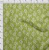 oneOone Cotton Flex Light Green Fabric Geometric & Floral Texture Diy Clothing Quilting Fabric Print Fabric By Yard 40 Inch