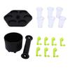 Wine Dispenser Cup Tray Set Hexagonal Fair Pouring Dispenser with 6 Cup for Party Bar Holiday Gatherings