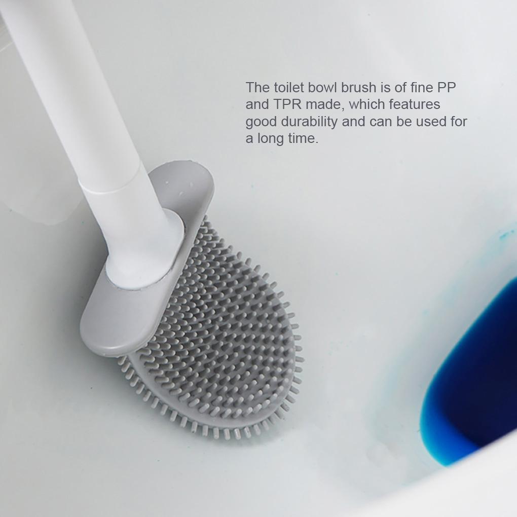 PP Toilet Bowl Brush Portable TPR Head Wall Mounting Detachable Long Handle Odorless Draining Bracket Brushes Accessories