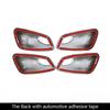 Carbon Fiber Texture Interior Door Handle Bowl Trim Cover For BMW E90 2005-2012