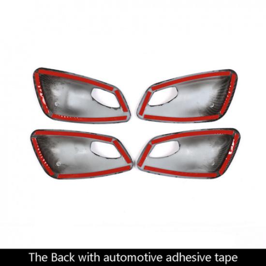 Carbon Fiber Texture Interior Door Handle Bowl Trim Cover For BMW E90 2005-2012
