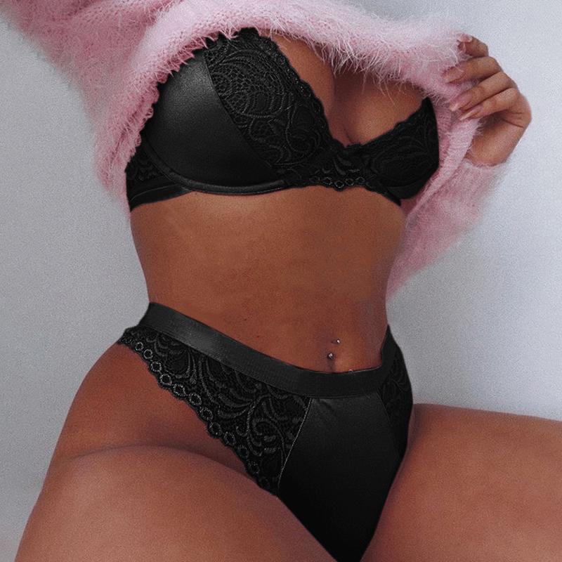 Sutiene de modă de dimensiuni mari pentru femei Lenjerie de corp Anti golire Seturi de sutiene adunate reglabile din dantelă Costume sexy de bikini