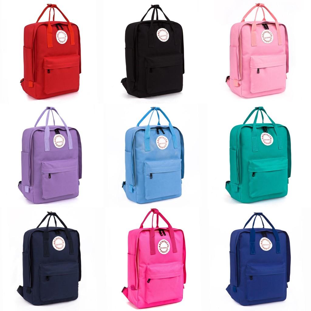 Er Wei Man Letter Print Canvas Leather Backpack Camping Schoolbag Bag Travel