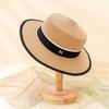 Beach Hat Large Brim UV-proof Flat Top Fashion Summer Women Visor Cap for Outdoor