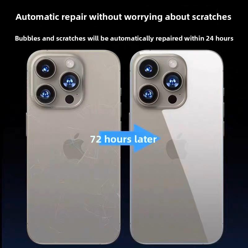 iPhone 17 Pro Max 16 Plus 15 14 13 12 11 İçin 2'si 1 Arada HD Yan Çerçeve+Arka Koruyucu Film iPhone 17 Pro Air Kenarlık Hidrojellü Film İçin