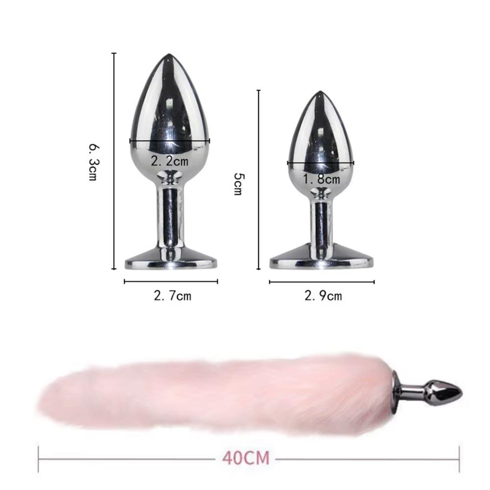 Fox Tail Butt Plug 1.8/2.2Cm Anal Plug With Tail For Couples Role-Playing Adult Games Sensual Training Toy For Enhanced Intimacy