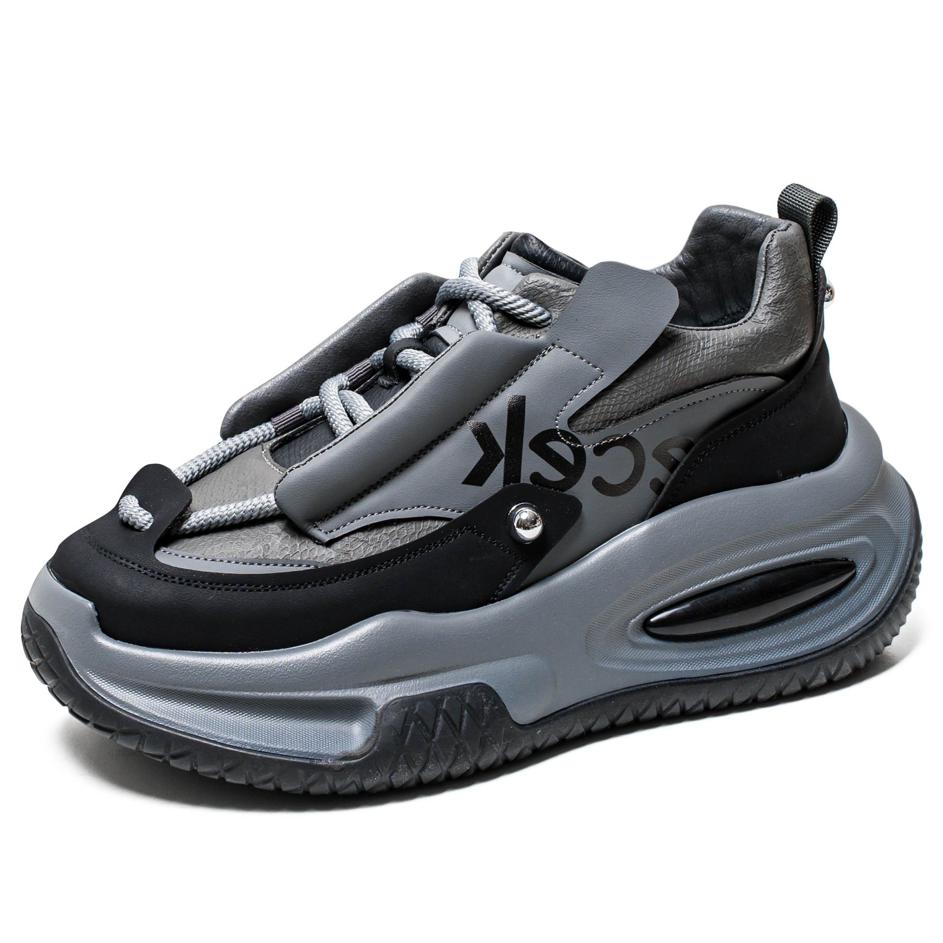 

Мужская обувь новые осенне-зимние кожаные кроссовки мужские ретро цветовая гамма толстая подошва увеличивающие рост папины кроссовки мужская трендовая обувь 39