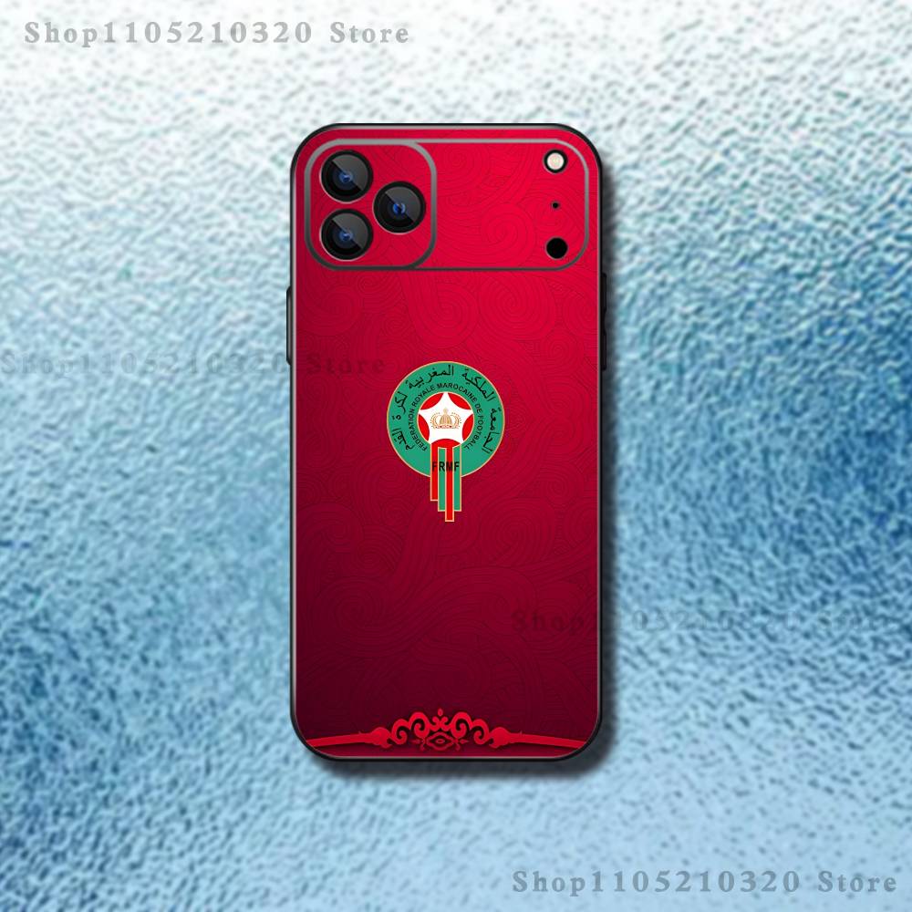 M-Morocco Flag Phone Case For iPhone 17,16,15,14,13,12,11,Pro,Max,Plus,E,Air,Mini Protective Black Cover