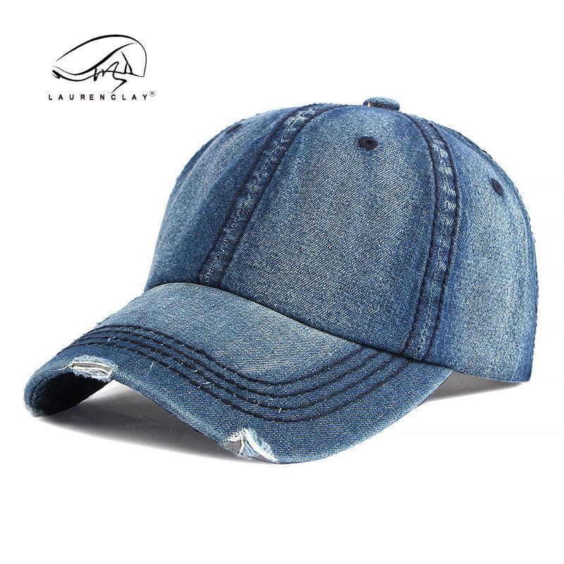 New simple hat men's and women's summer thin washed denim hat sunscreen sunshade sun hat old baseball cap