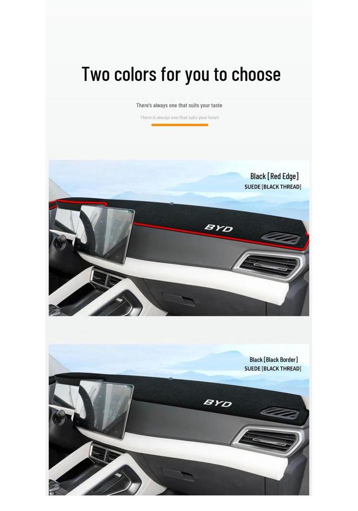 BYD Yuan UP Dashboard Sun Protection Pad - Glare Blocker & Heat Insulation Shade