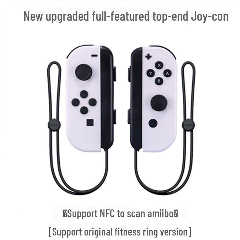 NS Switch JoyCon Bluetooth Controller with Left/Right Handles, Remote Wake-Up, and Hand Strap