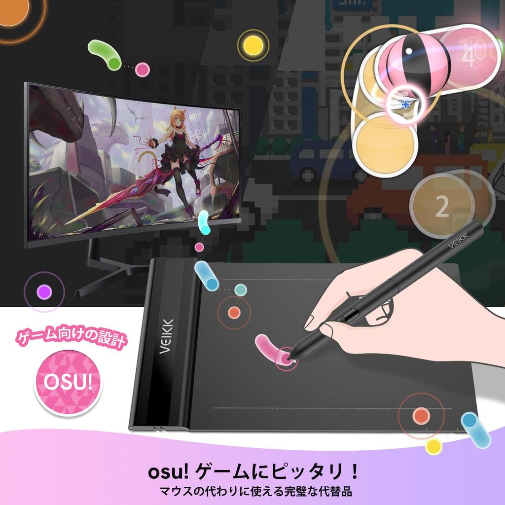 VEIKK S640 Pen Tab 6 x 4 palce Kompatibilní s chytrým telefonem Snadné přenášení Board Tab 8192 Úrovně citlivosti na tlak Detekce naklonění Bez napájení