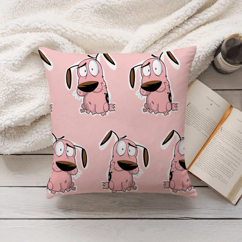 Housse de coussin C-Courage le C-Lâche-S Chien Décoration de Maison Housse de Coussin Convient Pour Chambre à Coucher Voiture Bureau Canapé