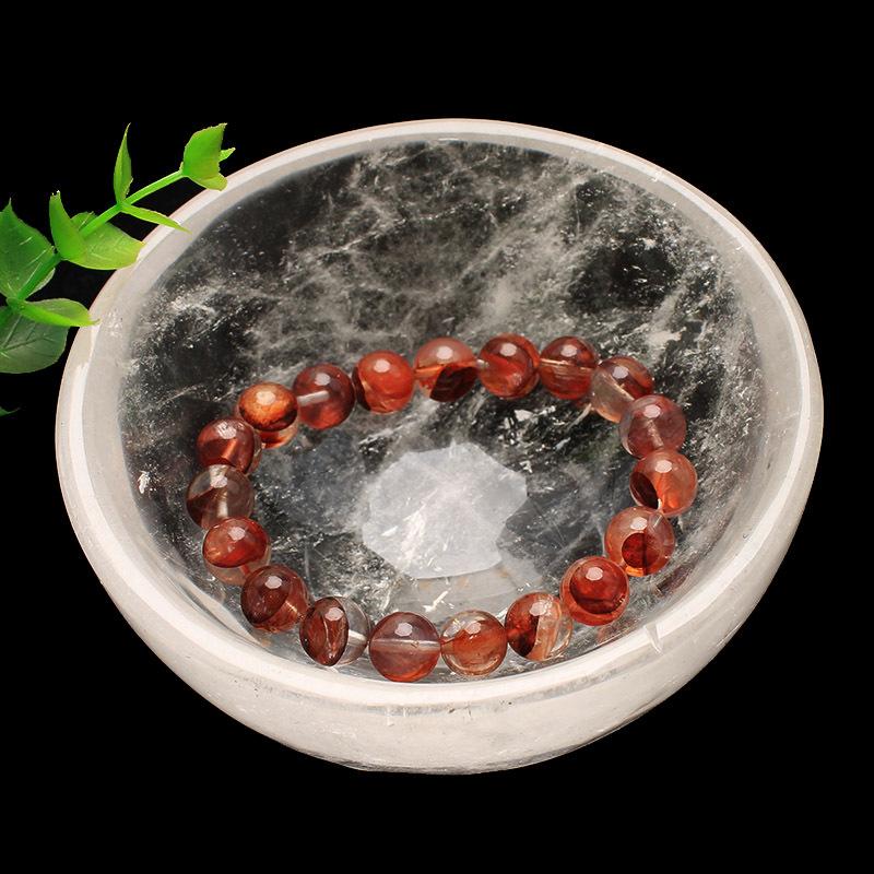 Natural powder crystal small bowl, crystal white yellow powder crystal bowl, living room, home, office desktop, handicraft decoration