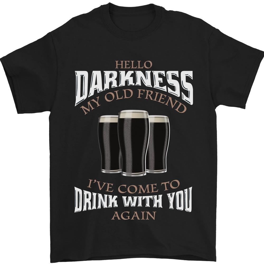 

Футболка унисекс «Hello Darkness My Old Friend» с забавным изображением Guiness
