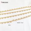 New Trendy 3 Styles 14K Gold-Plated Brass Chain Spool High-Quality Chains For DIY Jewelry Making Accessories Wholesale