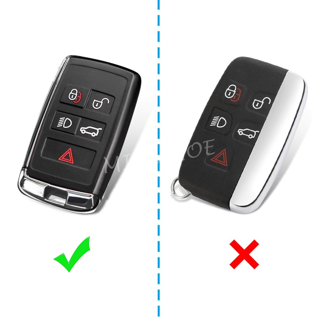 Carbon Fiber Car Key Fob Cover Chain Case For Land Range Rover Sport Evoque Defender 90 110 130 Discovery Velar Jaguar XF F-PACE