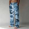 Herren Lockere Lässige Einfarbige Hose Camouflage Muster Gerade Hose