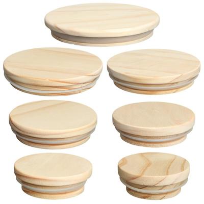 Tapa de tarro de albañil reutilizable compatible para organización de cocina, almacenamiento para conservas, tapa de boca ancha, tapas de madera