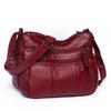 New Women's Bag Soft Leather Texture Messenger Bag Large Capacity Casual Shoulder Bag Simple Large Capacity Small Square Bag