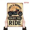 Vintage Motorrad Metallschild Wanddeko Das Leben ist eine Reise Heim Kunstposter