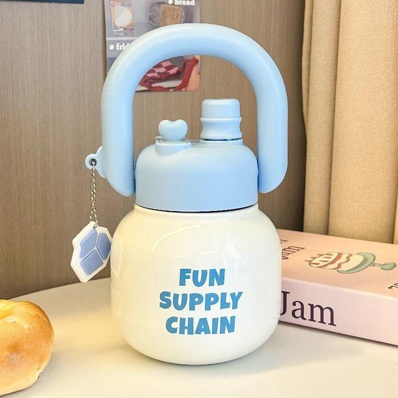 316 Stainless Steel Insulated Cup with A Large Belly High Aesthetic Value Dual Drinking Pot Outdoor Portable Straw Water Cup