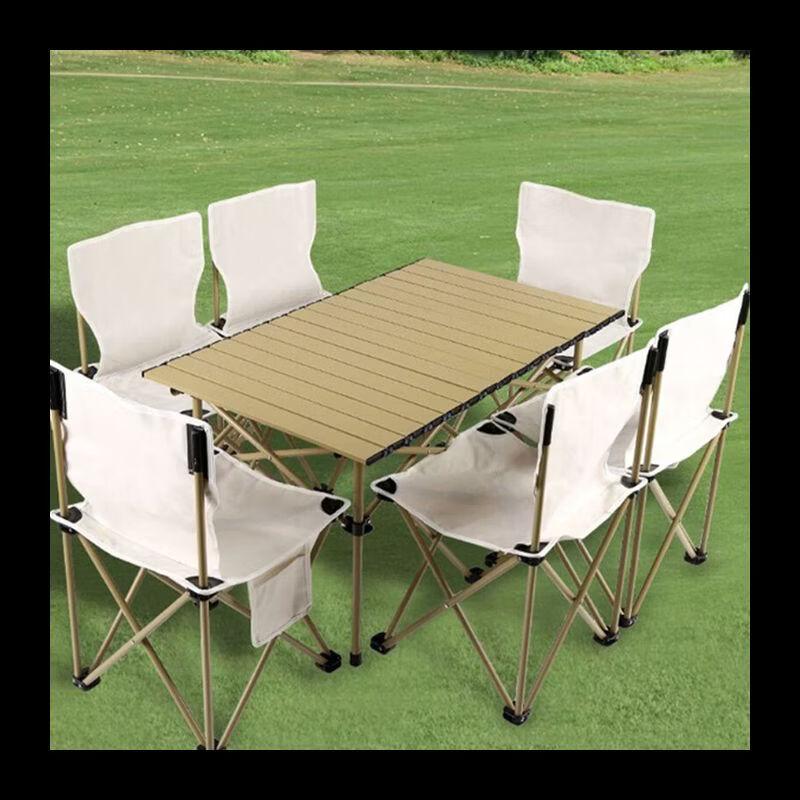 NHZHIW Outdoor Portable Roll-Up Picnic Table
