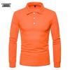 Autumn/Winter 2021 Men's Slim Fit Long Sleeve Polo with Color Turn-Down Collar
