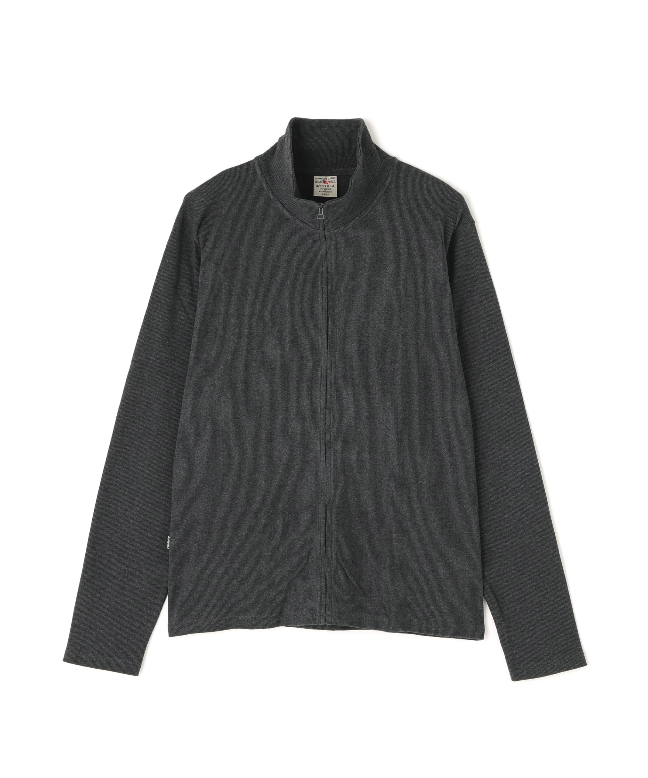 AVIREX DAILY STAND ZIP RIB JACKET 6153642 L charcoal