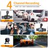 4-Channel 360 Degree Dash Cam For Cars WIFI APP Car DVR FHD 1920*1080P 4 Camera Lens Video Driver Recorder Rear View Camera
