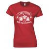 Funny Christmas Christmas With My Gnomies Ladies Skinny Fit Tshirt