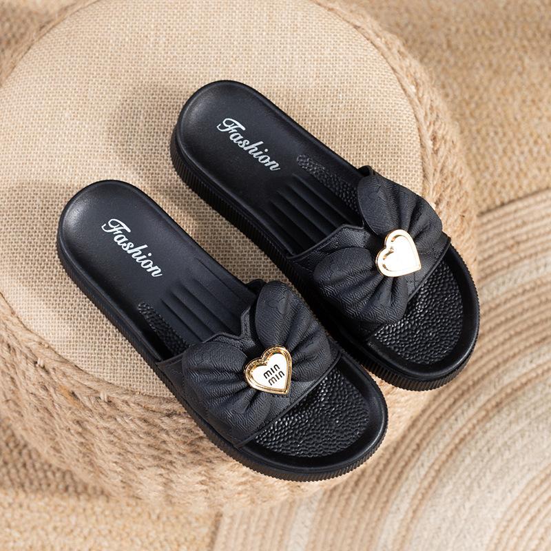 Fashion Fashion Internet Celebrity Korean Version of Summer Outer Slippers Women Thick Bottom One-word Drag Non-slip Beach Cool Slippers