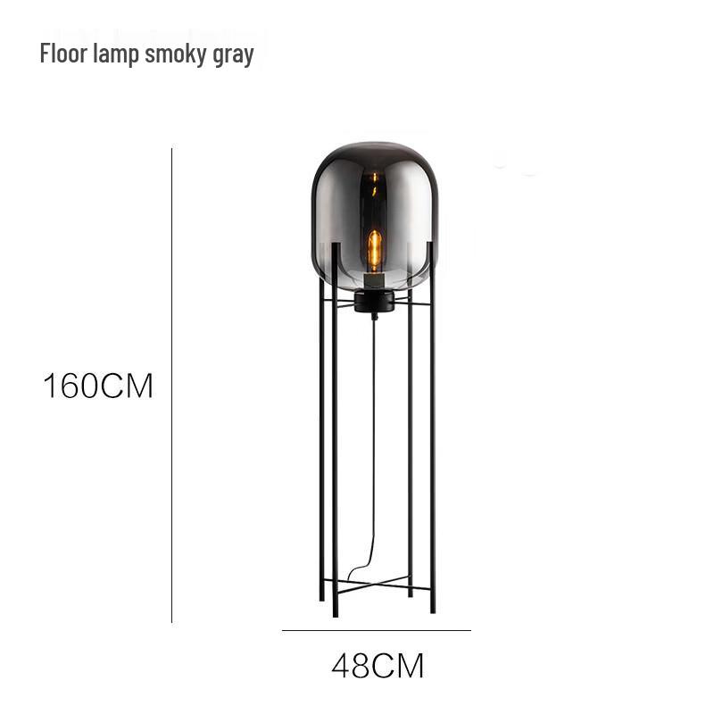 OEING Extra Large Smoked Grey Table Lamp