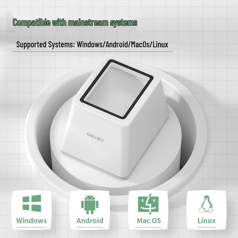 Deli Desktop Barcode Scanner 14971