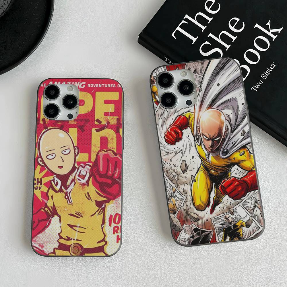 Superhero Anime One Punch Man For IPhone 17 16 15 14 Plus 13 12 11 Pro Max With Shockproof Protective Phone Cover