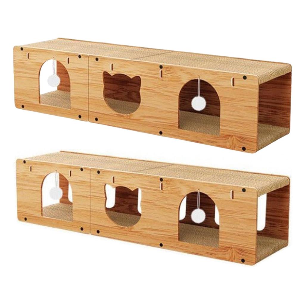 Tunnel with Scratch Pad And Interactive Ball for Home Cats