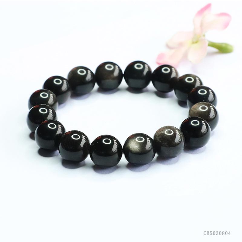 Juan Yu Natural Rainbow Obsidian Cat's Eye Couple Bracelet CB2040901