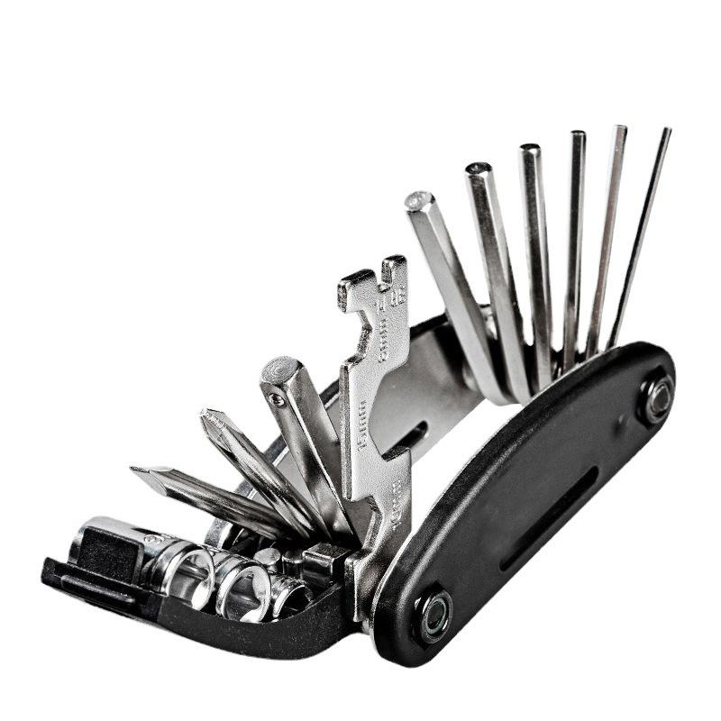 16in1 Bicycle Repair Tools Multifunctional Bicycle Repair Tool Combination Pump Tire Patch Repair Kit Chain MTB Bike Repair Tool